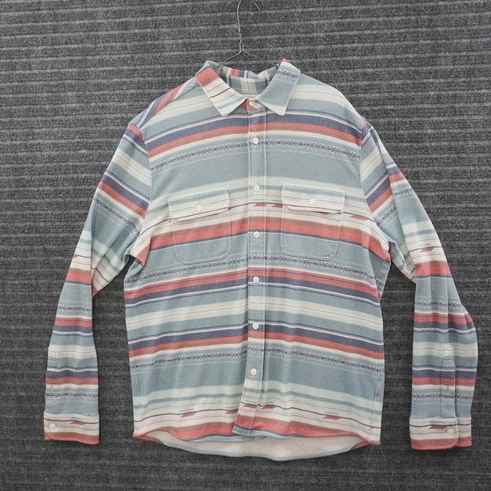Faherty Brand Button Down Shirt Mens L Multi-Color Southwestern Stripe Knit
